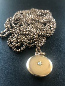 Antique 18ct rolled gold muff chain