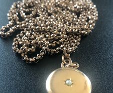Antique 18ct rolled gold muff chain