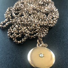 Antique 18ct rolled gold muff chain