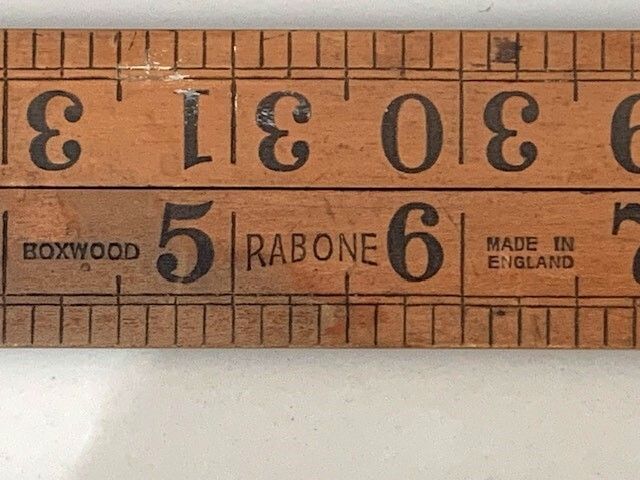 Vintage RABONE 36 inch Boxwood Ruler 1167