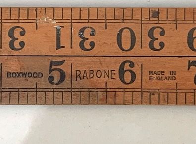Vintage RABONE 36 inch Boxwood Ruler 1167