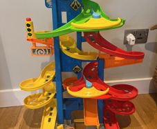 little people city skywalk car tower fisher price