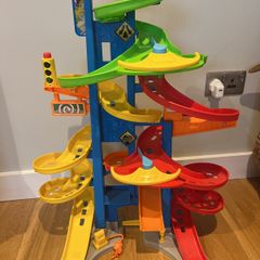 little people city skywalk car tower fisher price