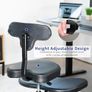Ergonomic Mobile Cross Legged Desk Chair with Wheels, Home and Office, Flexible Kneeling Chair for Fidgeting, Adjustable Yoga Meditation Criss Cross Seat, Backrest, Black Image 4