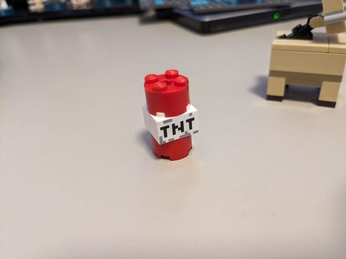 Lego Minecraft hoglin baby and TNT