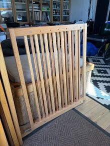 stairs gate, wooden/timber