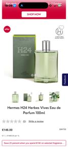 HERMES H24 100ml parfum for him
