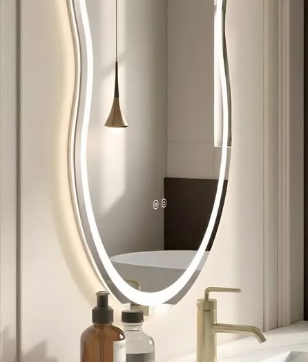 LED Bathroom Mirror Antifog Touch Irregular Shape