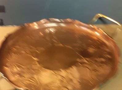 Arts and Craft Circular Copper Tray