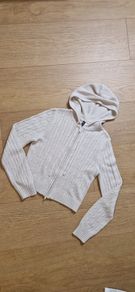 H&M Cable Knit Zip Up Hoody - S