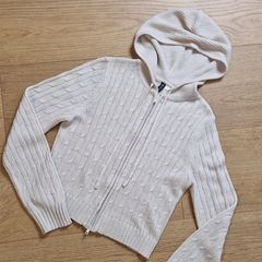 H&M Cable Knit Zip Up Hoody - S