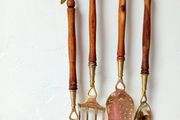 Brass Kitchen Utensil Rack
