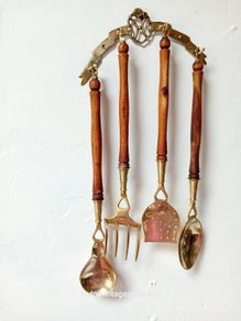 Brass Kitchen Utensil Rack