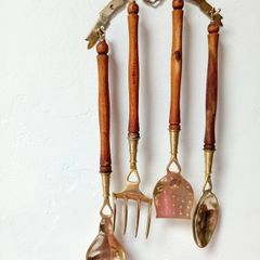 Brass Kitchen Utensil Rack