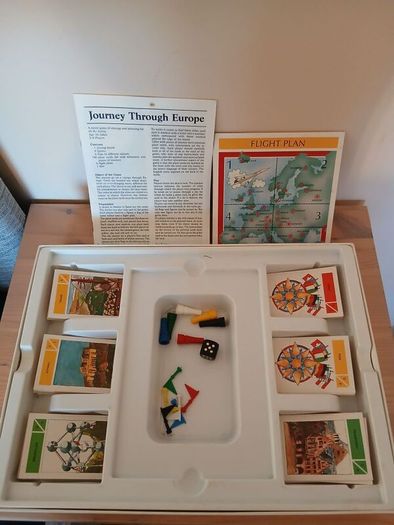 Vintage journey through europe board game
