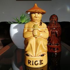 1970s Glossy Kitsch Ceramic Rice Container Price and Kensington England