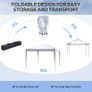 3 x 3m Pop Up Gazebo, No Side Walls, for Parties, Picnic, with Carrying Bag, White Image 5