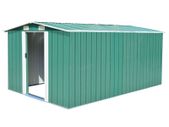 Garden Shed 257x392x181 cm Metal Green