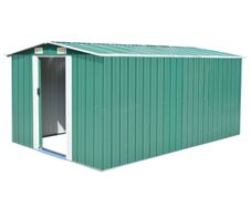 Garden Shed 257x392x181 cm Metal Green