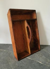 Antique hand crafted cutlery box