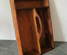 Antique hand crafted cutlery box