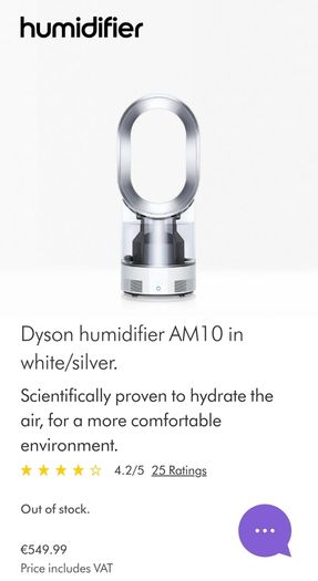 Dyson Cool Fan/Mist Humidifier