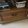 Solid wood bookshelf with bottom drawer Image 3