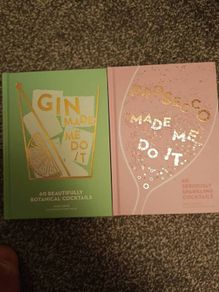 2 Cocktail books Gin and Prosecco