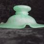 Vintage Green glass, footed glass bowl Image 7