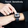 OFFCUP Case with Screen Protector Compatible, 2pcs Hard Case Designed for Apple Watch Series 6/5/4/SE 44mm with Tempered Glass Screen Protector Built-in Tempered Glass Film High Sensitivity (Black) Image 7