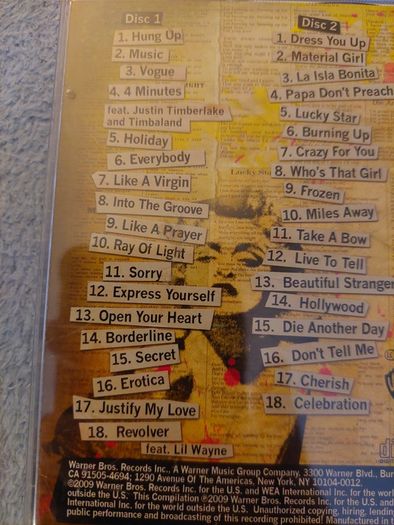 Madonna - Celebration - 2CD - 2009 CD