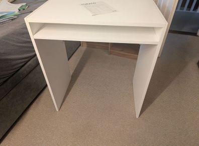 IKEA TORALD White Desk / Computer Table with Built-In Shelf