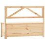 Storage Bench 120 cm Solid Pine Wood Image 5