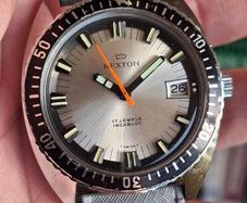 Vintage Rexton Swiss Skin Diver Watch - 17 Jewels - 1970s