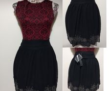 Black Embellished Skirt, New With Tags,