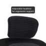 Adjustable headrest office chair, high-back ergonomic computer swivel seat with lumbar support, height adjustment, 360 rotation, tilt function, and 90 flip-up armrests for home office Image 8