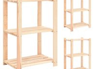 main image for ad 3-Tier Storage Racks 3 pcs 60x38x90 cm Solid Pinewood 150 kg