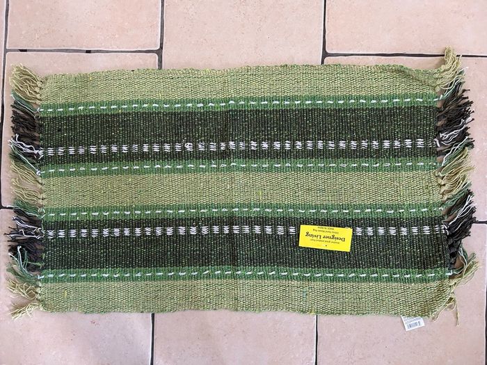 Ethnic Handwoven Green Rug