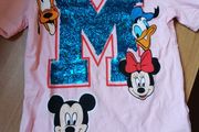 Next 4ys mickey and friends pink t-shirt