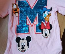 Next 4ys mickey and friends pink t-shirt