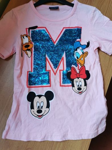 Next 4ys mickey and friends pink t-shirt