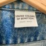 Vintage 90s United Colours of Benetton Denim Vest Jacket Image 3