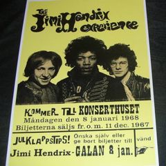 Jimmy Hendrix-Sweden 1967 concert poster repro...