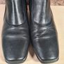 Womens CLARKS black wedge casual boots zip up ankle Size UK 7.5 EU 41 Image 4