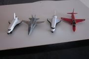 2019 Diecast Matchbox Swing Wing Fighter Jet &amp; Siku Space Shuttle &amp; Red Arrows Hawk
