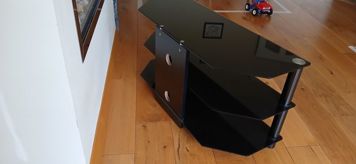 Black Glass TV Stand.