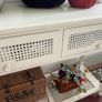 Rattan shabby chic console table Image 3