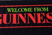 Guinness :  55" by 16" Bar/Pub - Fluorescent - Vintage Advertising Poster " Welcome From Guinness "