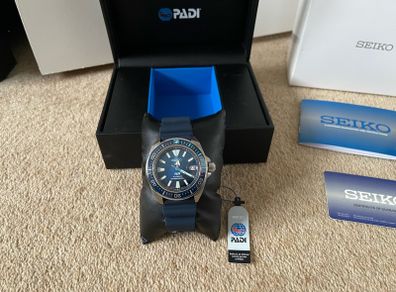 Seiko Prospex Deep Blue Samurai Padi Special Edition 44mm Blue Dial Blue Rubber Strap Watch