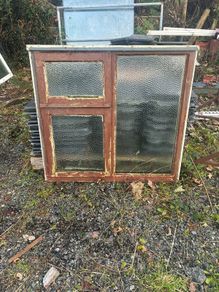 Teak window  39x37